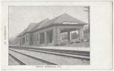 1907 Hinsdale, Illinois - Railroad Station - Vintage DEPOT Postcard picture