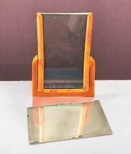 Vintage Art Deco Bakelite Butterscotch Mirror Photo Picture Frame Free Standing picture