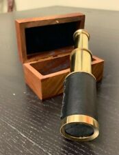 18th - 19th century Military / Civilian Small pocket Spyglass with Fine Wood Box picture