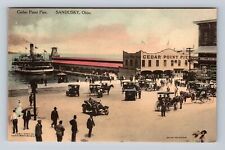 Sandusky OH-Ohio, Scenic Views Cedar Point Pier, Antique Vintage Postcard picture