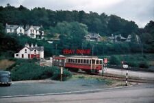 PHOTO  1962 APPROACHING LAXEY STATION TRAM CAR 21 WITH TRAILER 45 HAVE COME FROM picture