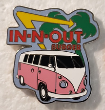 IN-N-OUT Logo w/PINK & WHITE Volkswagon Bus LAPEL PIN picture