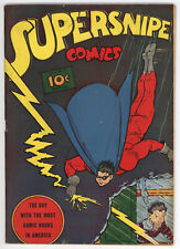 SUPERSNIPE COMICS v1 #10 - FN 6.0 - RARE 1943 Golden Age WWll - Unrestored picture