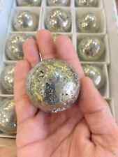 5Pcs Pyrite Sphere Crystal Ball Natural Healing Fool’s Gold Stone 45mm Each picture