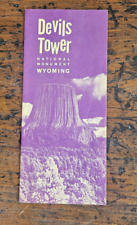 Vintage Devils Tower National Monument Wyoming Brochure Pamphlet - US EPHEMRA picture