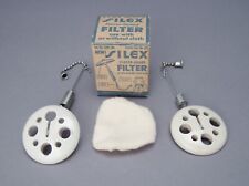 2 Vintage SILEX PYREX Ceramic D-3 Coffee Filters + Advertising Box picture