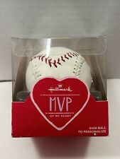 Hallmark MVP OF MY HEART Stitched BASEBALL Valentines Mother's Father's Day Gift picture