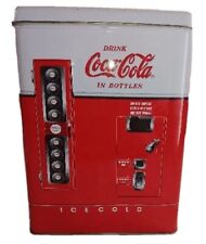 1997 Vintage Coca-Cola Collectible Vending Machine Soda Refrigerator Tin Coke picture