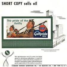 1948 GULF OIL GULFPRIDE ADVERTISING CAMPAIGN PRINT AD OUTDOOR SIGNAGE MADISON AV picture