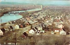 Postcard New York Binghamton view from Hospital Hill Business Section Aerial a/t picture