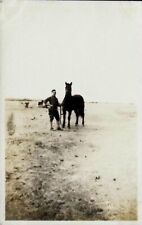 Member of 2nd Cavalry with Horse, Fort Bliss, Texas TX - c1913 RPPC picture