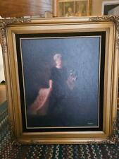 Vintage Gold Gilt Frame Has A Painted Portrait That Is Removable #1 picture