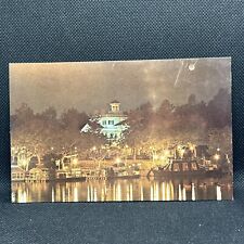 Vintage Disneyland Postcard the Haunted Mansion at Night picture