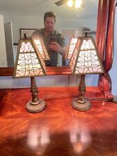 Antique Lamp Pair, gorgeous color and design picture