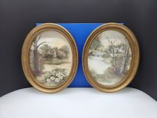 Two Vintage HOMCO Framed Print Landscape Colored Pictures/Portraits picture