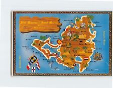 Postcard Map & Greetings from Saint Martin Island Netherlands picture