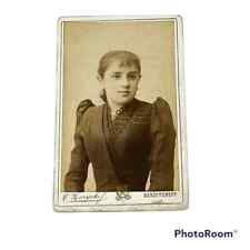 Cabinet Card Victorian Woman Vintage Antique European Sepia picture