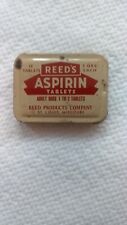 Vintage Medicine Tin: Genuine Reed's Aspirin, 12 tablets picture
