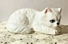 VINTAGE PORCELAIN WHITE PERSIAN CAT FIGURINE picture