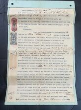 Hawaii Deed for Coffee Land  Kona 1898 with rare use of two revenue stamps picture