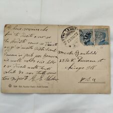 1922 Sestri Levante Italy Postcard W/ 2 King Victor Emmanuel 25c Stamp picture