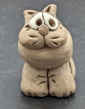 Clay Cat Handmade I’m a Beast from The Bestiary Adorable Folk Art Figurine picture