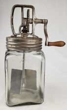 Antique Vintage Lightning Butter Machine 2 Qt Glass Jar Churn Stewart Primitive picture