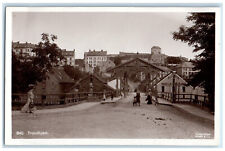 c1920's Trondhjem Road Bridge Buildings Trondelag Norway RPPC Photo Postcard picture