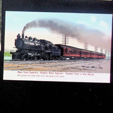 7 antique USA TRAIN post cards lot railroad post cards #91 picture