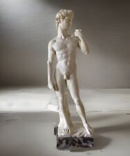 DAVID ~ Michelangelo ~ Roman Statue ( 12” ) ~ Marble Base ~ G. Ruggeri ~ Italy picture