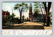 Springfield MA-Massachusetts, Maple Street, Advertisment Vintage c1906 Postcard picture