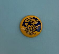 Rare Walmart Employee Great Job Pin Excellence Award Wal-mart Pinback Vintage picture