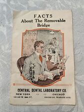 Antique-Facts About The Removable Bridge-Central Dental Laboratory Co.-Pamphlet picture