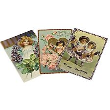 Raphael Tuck And Sons Valentine Postcards Antique Lot Of 3 picture