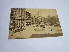 Vtg West Side Union Square NY Decker Bldg Horse Drawn Wagons Trolley Cluett Coon picture