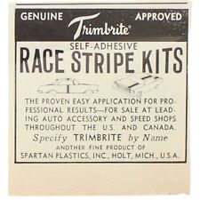 1965 DRAG RACING TRIMBRITE RACE STRIPE KITS SPARTAN PLASTICS HOLT MICHIGAN VTG  picture