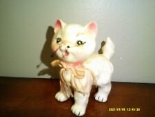 Vintage Kitten White & Pink With Wire Wiskers 3.5
