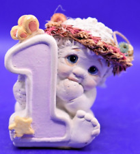 DREAMSICLES FIRST BIRTHDAY CHERUB FIGURINE 1ST AGE ONE NUMBER 1 COLLECTIBLE picture
