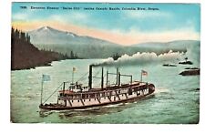 Oregon Excursion Steamer Boat DALLES CITY Vintage Postcard Columbia River Rapids picture