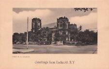  Postcard First M.E. Church Greetings from Endicott NY  picture