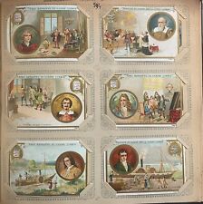 6 Chromos Liebig Italian Number S594 Scholars And Inventors Year 1898 picture