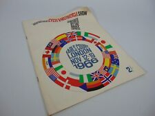 1966 EARLS COURT LONDON INTERNATIONAL CYCLE MOTORCYCLE MOTORBIKE SHOW PROGRAMME picture