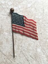 Original Span-Am War Patriotic American Flag Celluloid Pin - Whitehead & Hoag picture