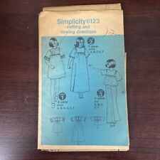 Vintage Simplicity 6123 Sewing Pattern Girls Dress & Top Size 12 UNCUT picture