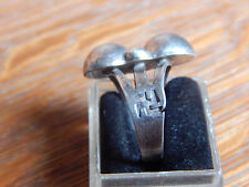Fred Harvey Era Navajo Double Dome Ball Whirling Logs Sterling Silver Ring sz 6 picture