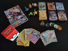 Pokemon card game collection with coins, pin and miniatures. picture