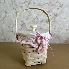 Longaberger 2002 Horizon of Hope HOH Basket Protector Liner Lid Tie-on picture