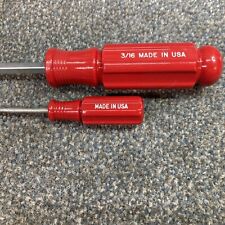 Craftsman USA Red Handle Screwdrivers Slotted 2 Pieces Mint 41760,47100 PR picture