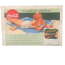 Vintage 1941 Coca Cola Completely Refreshing Ad Advertisement picture