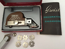 Greist ZigZag Attachment Decorative Zigzagger Vintage Sewing Accessory 1956 picture